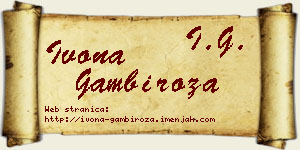 Ivona Gambiroža vizit kartica